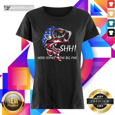 Top American Flag Fishing Vintage Novelty Fishing 6 Ladies Tee