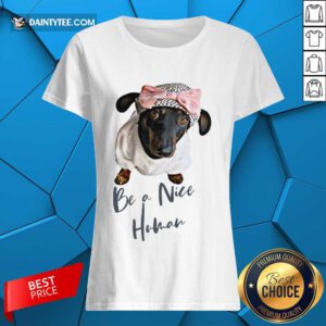 Top Dachshund Be A Nice Human Dog Ladies Tee