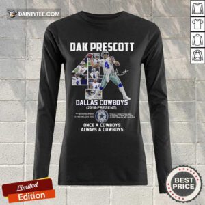 Top Dak Prescott 4 Dallas Cowboys 2016 A Cowboys Long-sleeved