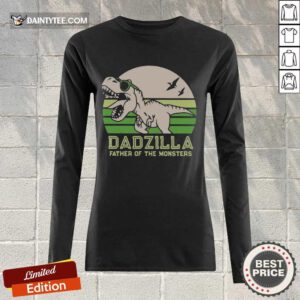 Top Dinosaurs Dadzilla Father Of The Monsters Vintage 3 Long-sleeved