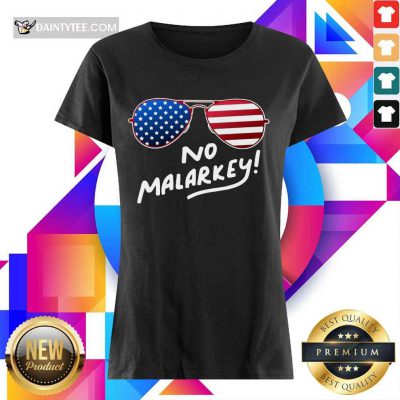 Top Glasses American Flag No Malarkey Wonderful 45 Ladies Tee