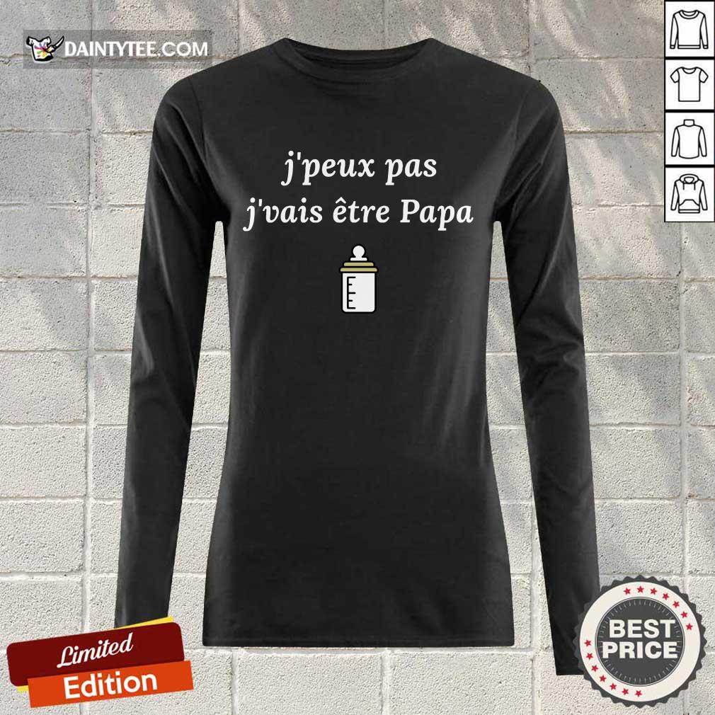 Top Jpeux Pas Jvais Etre PAPA Milk Bottle Long-sleeved Top Jpeux Pas Jvais Etre PAPA Milk Bottle Long-sleeved