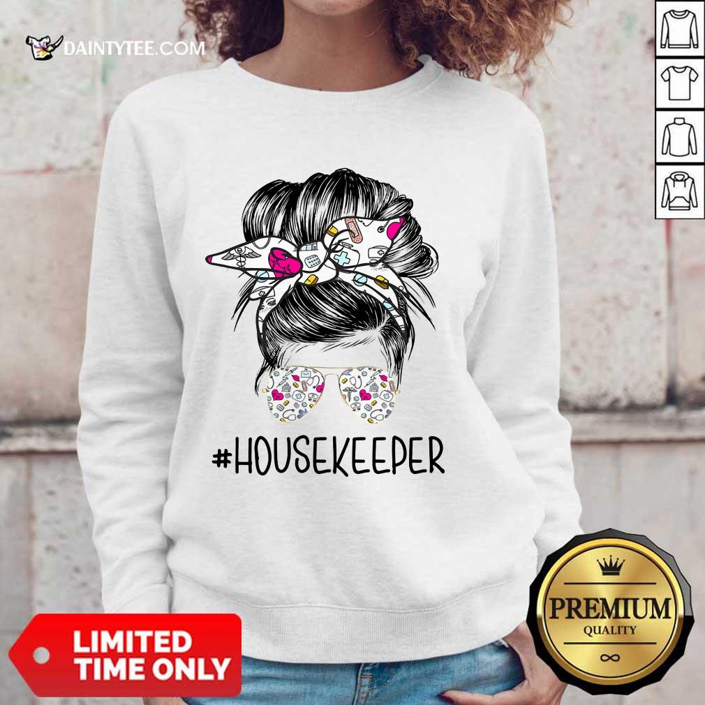 Excellent Housekeeper Girl Bun Hair Glasses Sweater Excellent Housekeeper Girl Bun Hair Glasses Sweater
