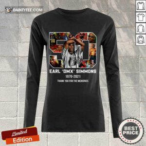 Funny 50 Earl DMX Simmons 1970-2021 Thank You For The Memories Signature Long-sleeved