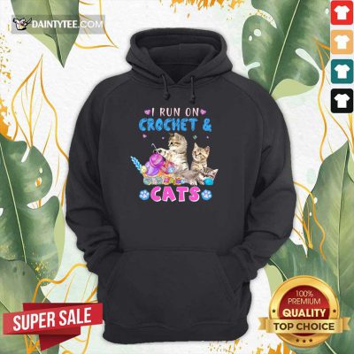 Funny I Run On Crochet And Cats Hoodie