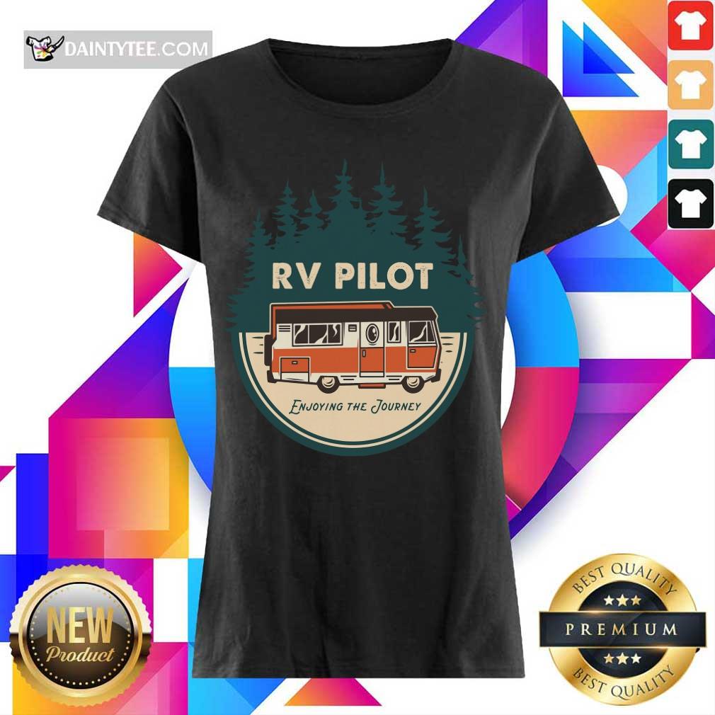 Happy Enjoying The Journey RV Pilot Camp Couple Camping Ladies Tee Happy Enjoying The Journey RV Pilot Camp Couple Camping Ladies Tee