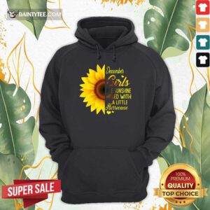 Hot December Girls Are Sunshine Mixed Hurricane Sunflower Hoodie