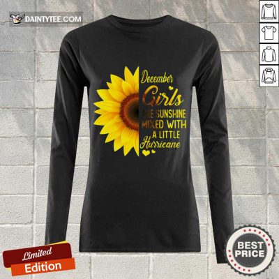 Hot December Girls Are Sunshine Mixed Hurricane Sunflower Long-sleeved