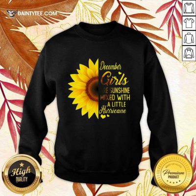 Hot December Girls Are Sunshine Mixed Hurricane Sunflower Sweater