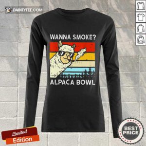 Hot Wanna Smoke Alpaca Bowl Vintage Long-sleeved