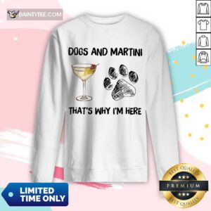 Nice Dog And Wine That's Why I'm Here Long-sleeved