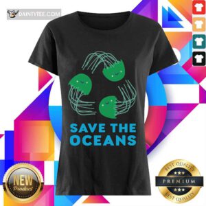 Nice Jellyfish Save The Oceans Ladies Tee