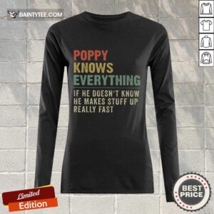 Nice Poppy Knows Everything Vintage Long-sleeved