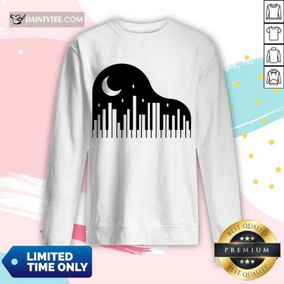 Original Piano And Night City Long-sleeved