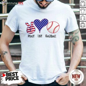 Place Love Baseball American Flag Shirt