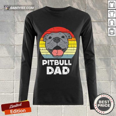 Premium Pitbull Dad Vintage Long-sleeved