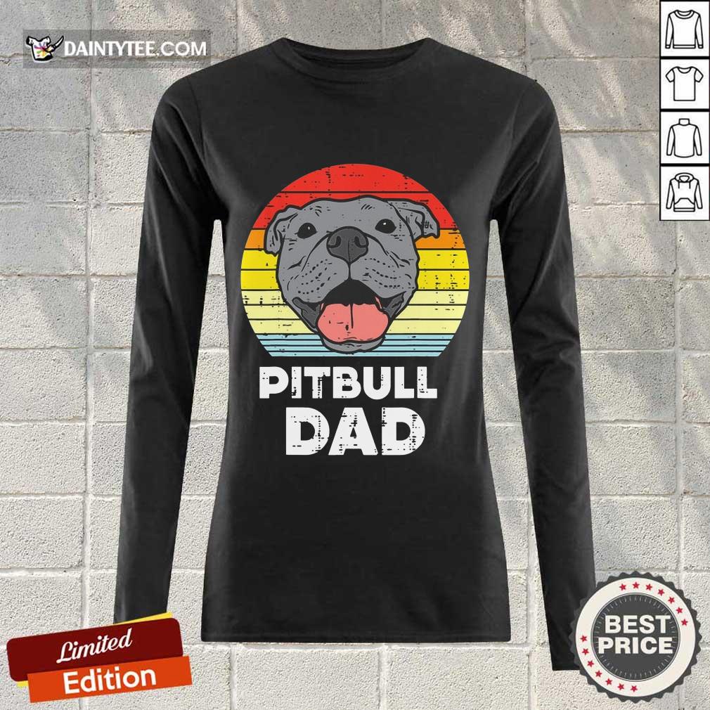 Premium Pitbull Dad Vintage Long-sleeved Premium Pitbull Dad Vintage Long-sleeved