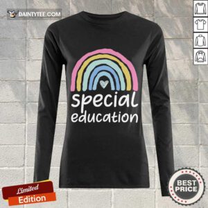Pretty Special Education Rainbow Heart Long-sleeved