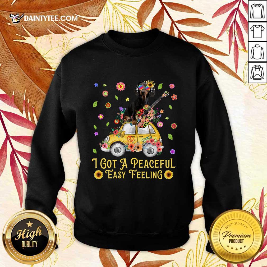 Pretty Sunflower Dachshund I Got A Peaceful Easy Feeling Sweater Pretty Sunflower Dachshund I Got A Peaceful Easy Feeling Sweater