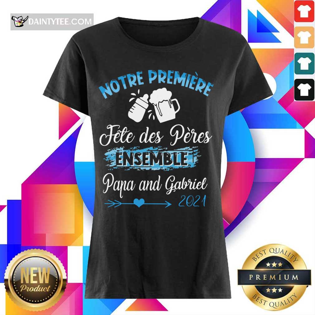 Top Notre Première Fête Des Pères Ensemble 2021 Ladies Tee Top Notre Première Fête Des Pères Ensemble 2021 Ladies Tee