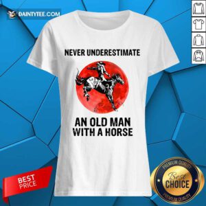 An Old Man With A Horse Ladies Tee