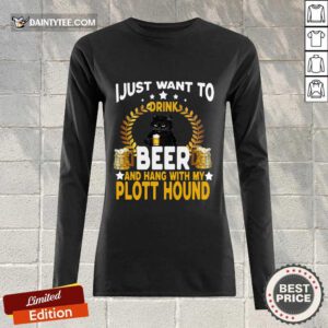 Black Cat I Just Want To Drink Beer Long-sleeved