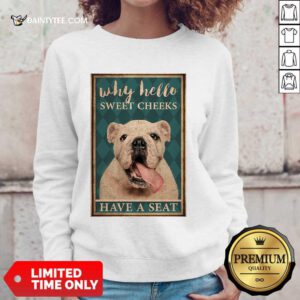 Bulldog Why Hello Poster Sweater