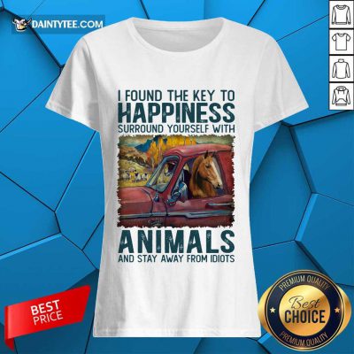 Horse I Found The Key To Happiness Ladies Tee