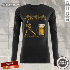 I Like Baseball And Beer Long-sleeved