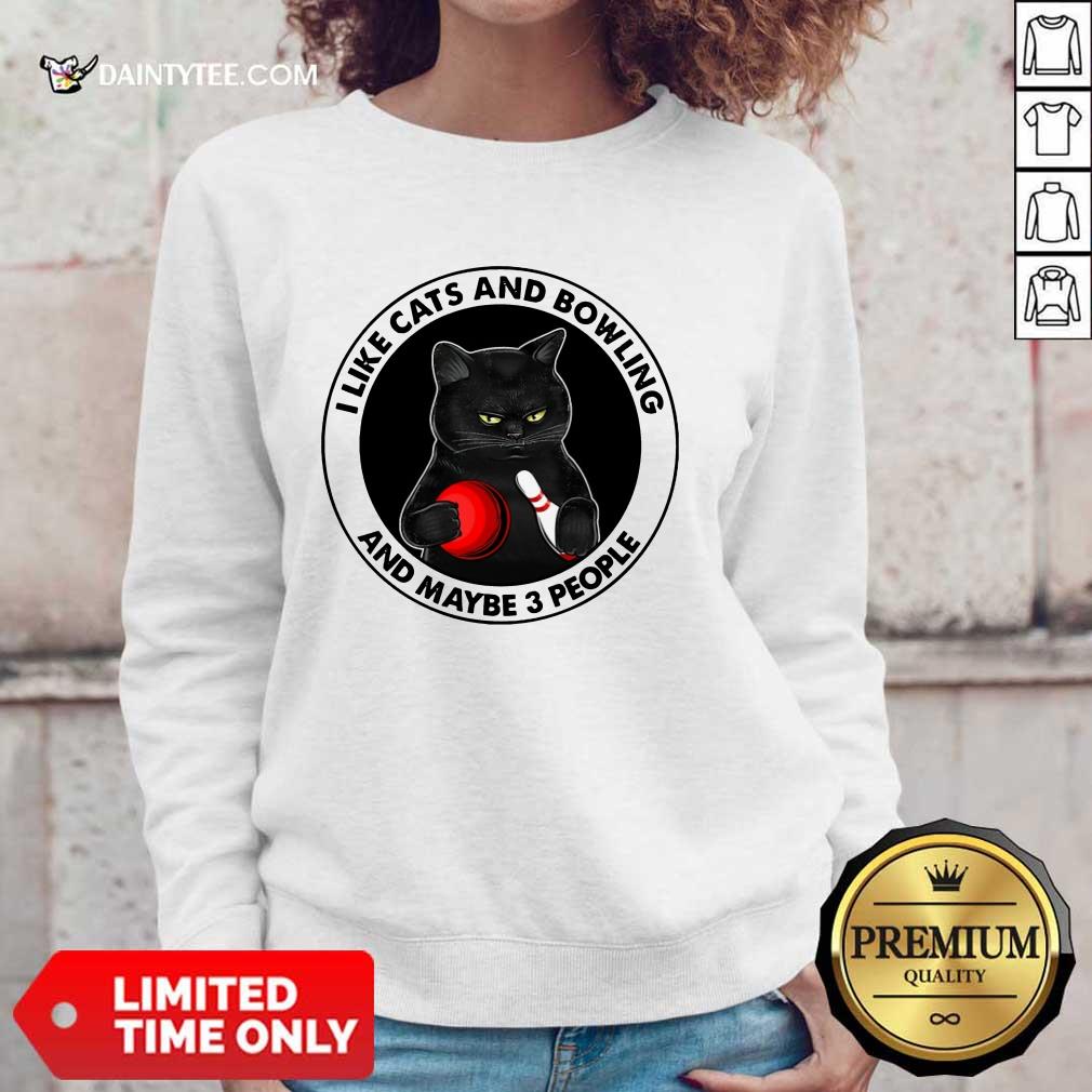 I like Cats And Bowling Sweater I like Cats And Bowling Sweater