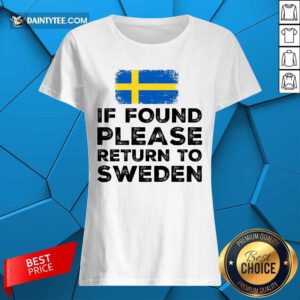 If Found Please Return To Sweden Ladies Tee