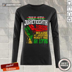 Juneteenth 1865 Were Not Free In 1776 Long-sleeved