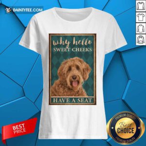 Labradoodle Why Hello Poster Ladies Tee