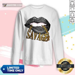 Lip Savage Black Woman Long-sleeved
