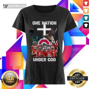 Ohio State Buckeyes One Nation Under God Ladies Tee