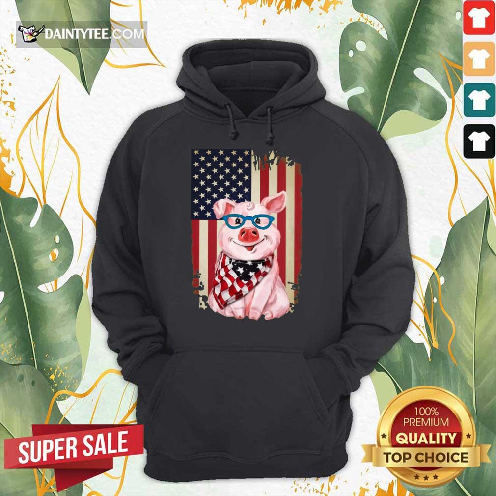 Pig American Flag Hoodie Pig American Flag Hoodie