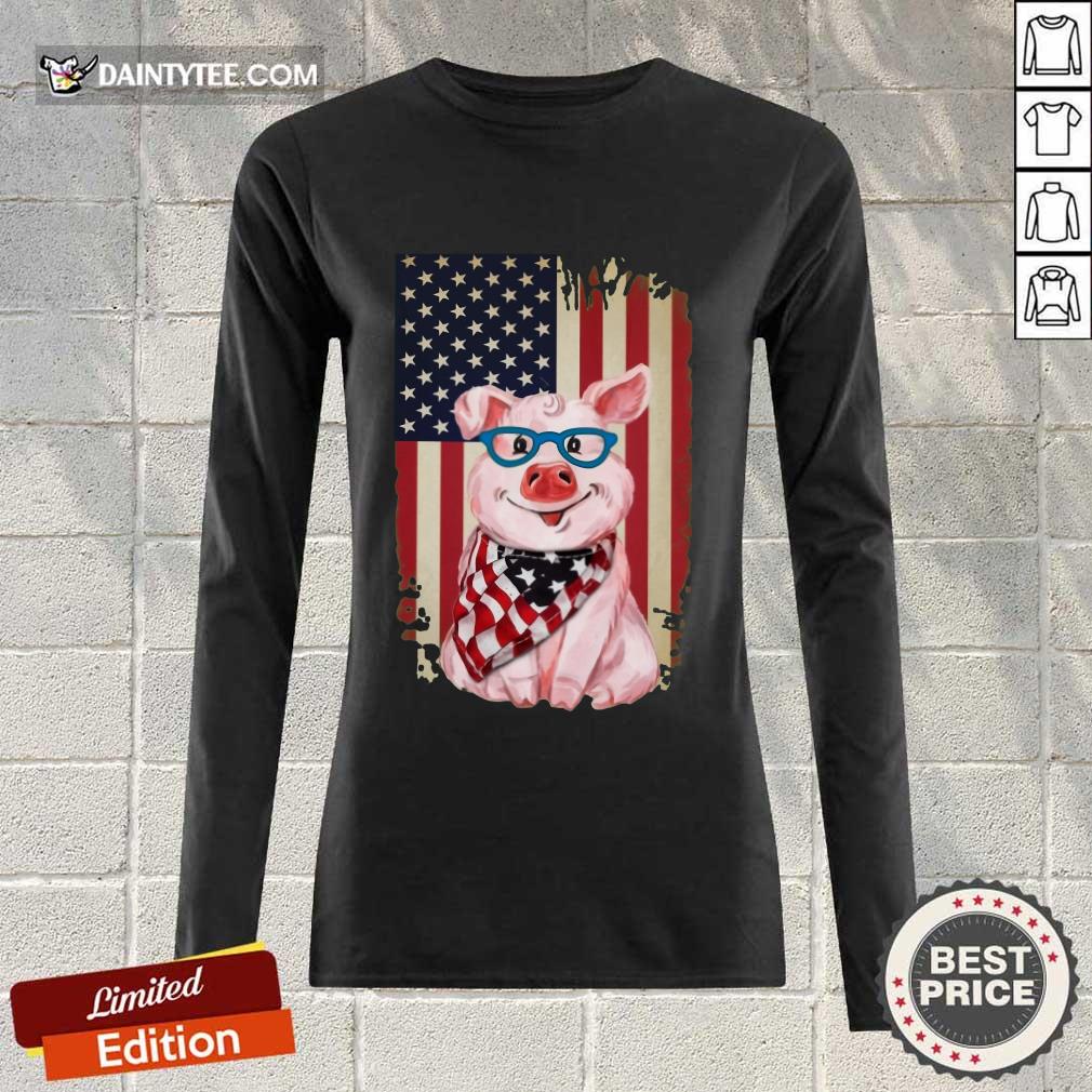 Pig American Flag Long-sleeved Pig American Flag Long-sleeved