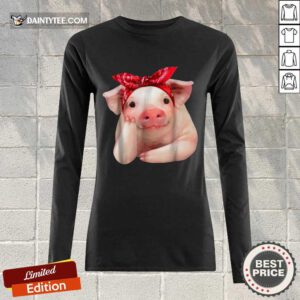 Red Bandanna Pig Long-sleeved