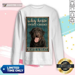 Rottweiler Why Hello Poster Long-sleeved