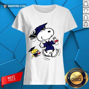 Snoopy And Graduation Ladies Tee