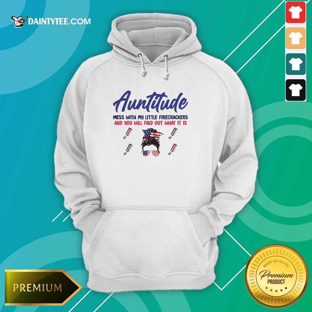 Auntitude Bun Girl American Flag Hoodie Auntitude Bun Girl American Flag Hoodie