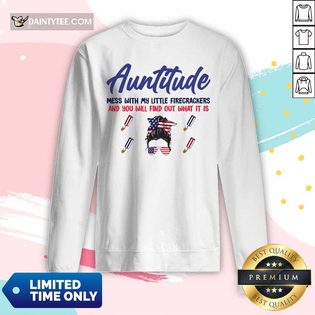 Auntitude Bun Girl American Flag Long-sleeved Auntitude Bun Girl American Flag Long-sleeved