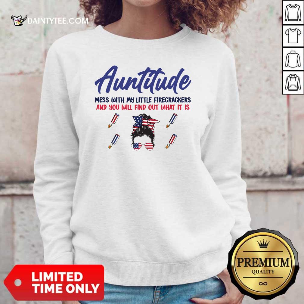 Auntitude Bun Girl American Flag Sweater Auntitude Bun Girl American Flag Sweater