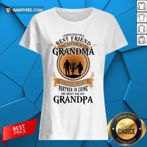 Best Friend Grandma And Grandpa Ladies Tee