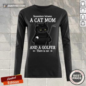 Black Cat Mom And A Golfer Long-sleeved