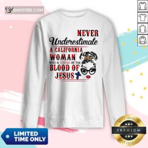 California Woman Blood Of Jesus Long-sleeved