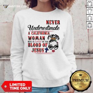 California Woman Blood Of Jesus Sweater