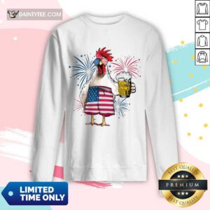 Chicken Drink Beer Independence Day Long-sleeved