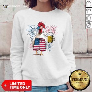 Chicken Drink Beer Independence Day Sweater