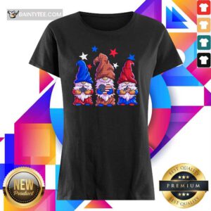 Gnomes Happy Independence Day Ladies Tee